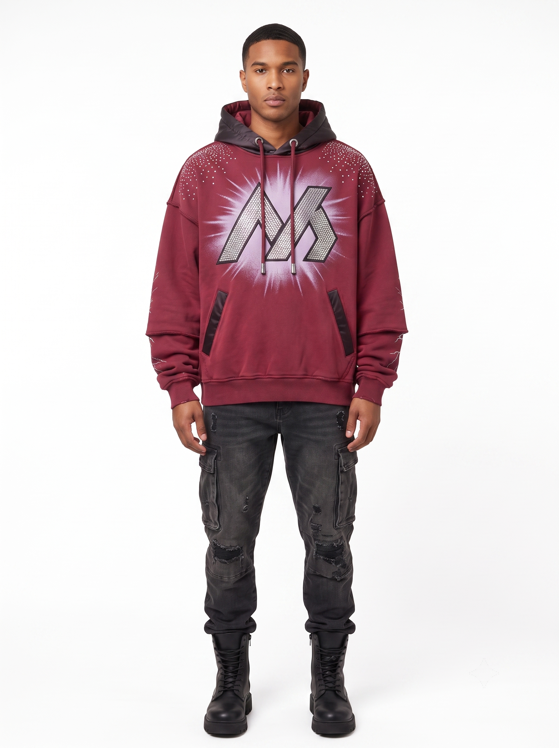 Voltage Relic Rhinestone Hoodie